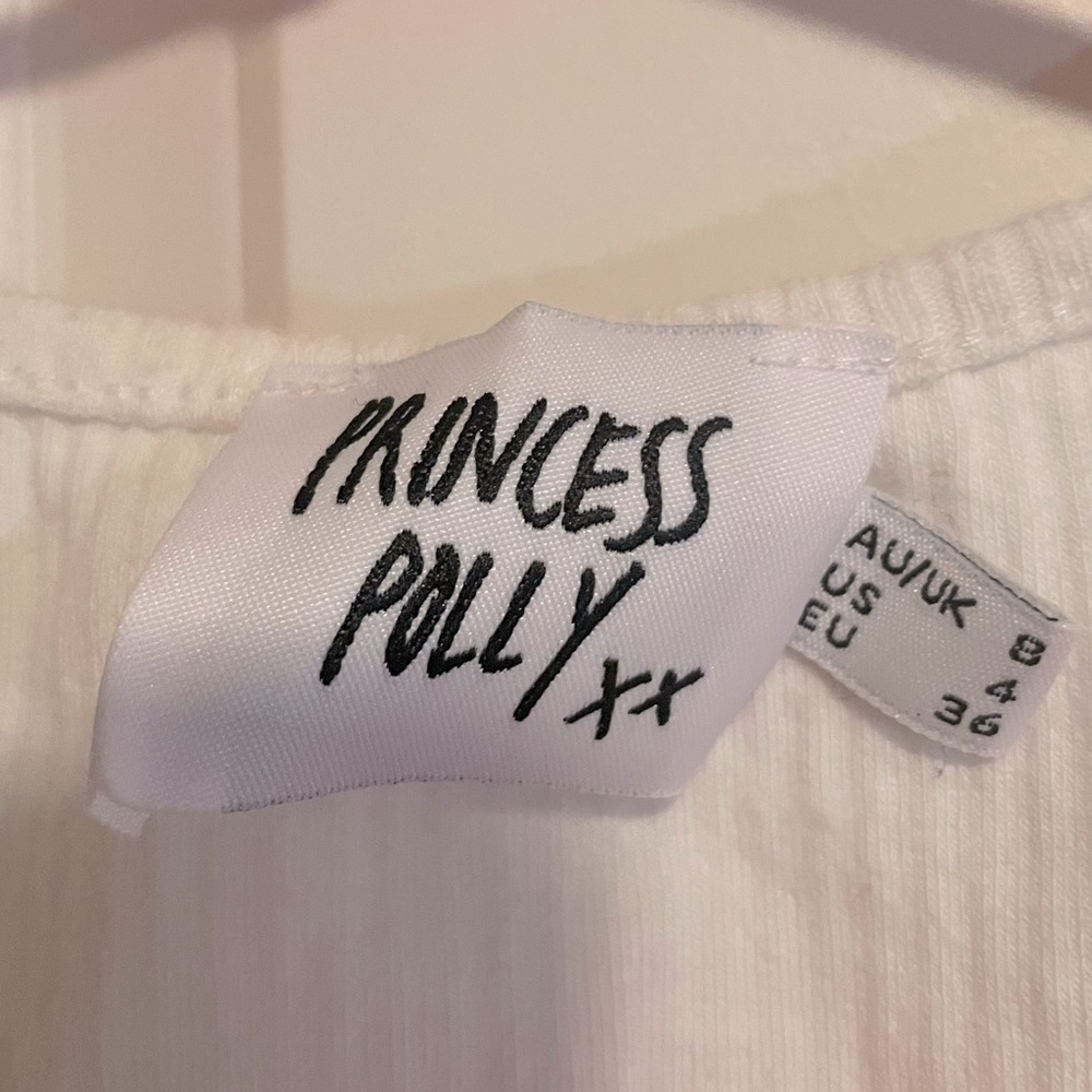 Princess Polly White Cropped Tee - Picture 2 of 3